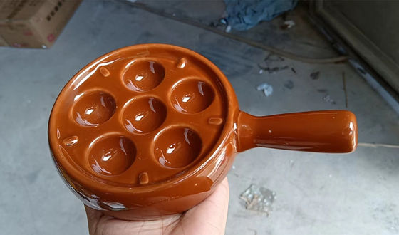 6 yuvarlak yuvarlak seramik salyangoz plaka