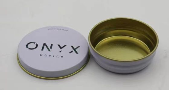 0.28 mm Gıda Kaliteli Kaviar Paketleme Kavyar Boş Kutusu 30g ve 50g düz kapaklı