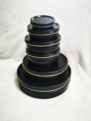 Vakum Boş Kefiye Teneke Kutu Gıda Kaliteli Paket 1000ml/g 1kg içinde mat siyah altın