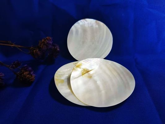 White Color Natural Mother Of Pearl MOP plate in 8cm or 10cm or customized size available