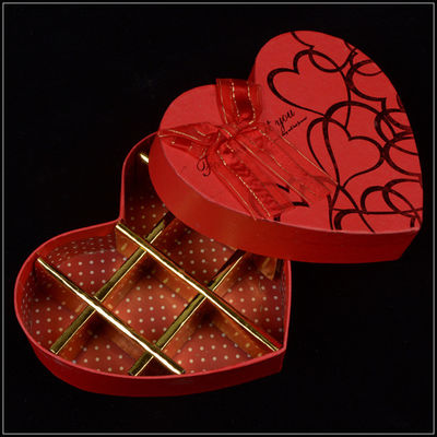 Valentines için kalbi şeklinde lüks sert şekerli hediye kutuları