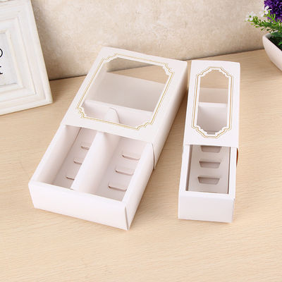 Kişiselleştirilmiş Makaron Gıda Paket Kutusu Açık Pencere 15.7x12.8x5.8cm