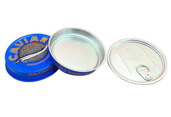 3.5oz 7oz Ring Pull Kaviar Paketleme Konteyneri, Alüminyum Kaviar Teneke Kutusu
