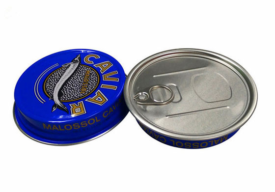 3.5oz 7oz Ring Pull Kaviar Paketleme Konteyneri, Alüminyum Kaviar Teneke Kutusu