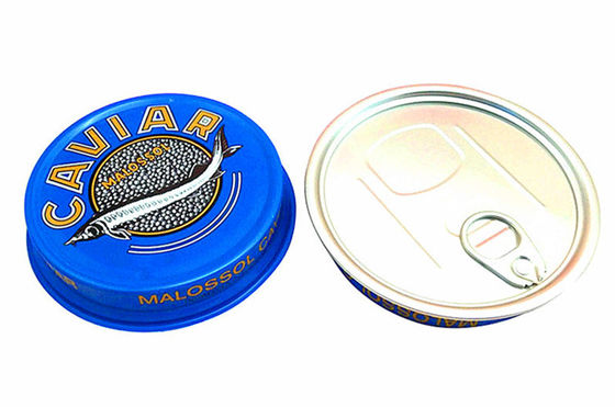 3.5oz 7oz Ring Pull Kaviar Paketleme Konteyneri, Alüminyum Kaviar Teneke Kutusu