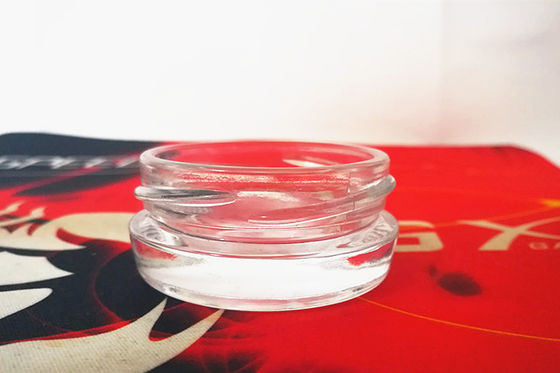 Toptan satış yüksek şeffaf 0.5 oz 15-20 gram cam havyar kavanozu farklı renkteki metal kapağı ile