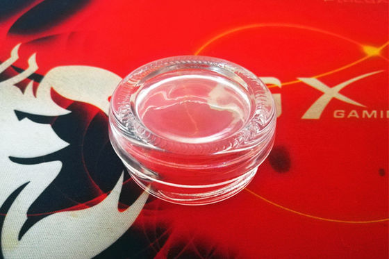 Toptan satış yüksek şeffaf 0.5 oz 15-20 gram cam havyar kavanozu farklı renkteki metal kapağı ile