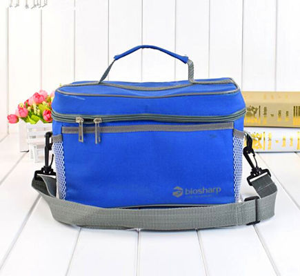 12 Konserve Bira Dondurulmuş yalıtımlı soğutucu Tote Bags Temiz Mavi Renk Aile için