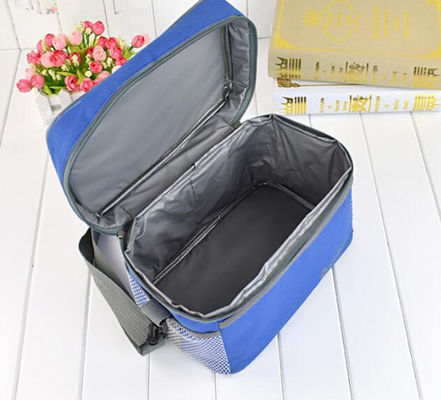 12 Konserve Bira Dondurulmuş yalıtımlı soğutucu Tote Bags Temiz Mavi Renk Aile için