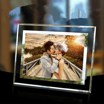 12 renkli Reklam Dörtgen Cam Masa Üstü Fotoğraf Çerçeveleri