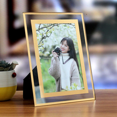 12 renkli Reklam Dörtgen Cam Masa Üstü Fotoğraf Çerçeveleri