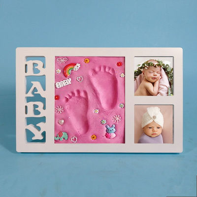 High End Ornament Fotoğraf Çerçeve 34X21.5CM Bebek El ve Ayak İzleri