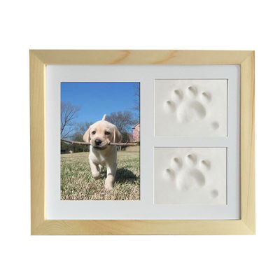 Ahşap Özel Fotoğraf Çerçevesi 28x23CM Köpek Ya Da Kediler için Evcil Pet Paw Resim Ekranı
