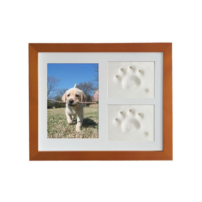 Ahşap Özel Fotoğraf Çerçevesi 28x23CM Köpek Ya Da Kediler için Evcil Pet Paw Resim Ekranı