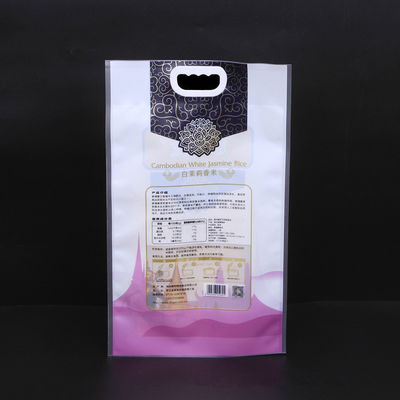 Vakum mühürlü özel basılı plastik torbalar çanta pilav paketleme için ayağa kalk