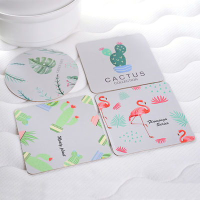 Absorbent Kağıt Tanıtım İçki Altüstü / İçkiler İçin Özel Yuvarlak Altüstü