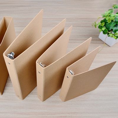 UV kaplama A6 A5 Kraft Kağıt Dosya Dosyası Yüzük Bağlı