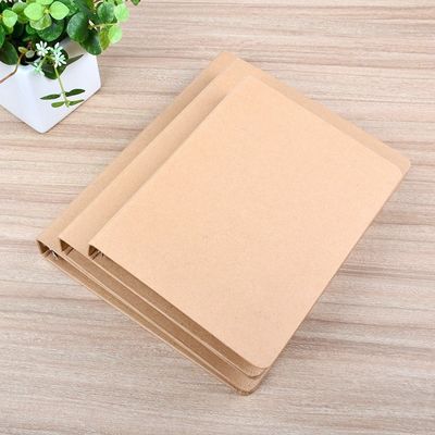 UV kaplama A6 A5 Kraft Kağıt Dosya Dosyası Yüzük Bağlı