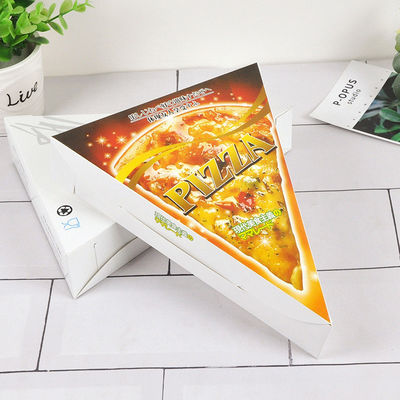 Kağıt Gıda Paketleme Kutusu İçeriği Pizza dilimleri için PE laminasyonu