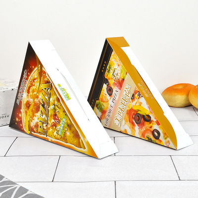 Kağıt Gıda Paketleme Kutusu İçeriği Pizza dilimleri için PE laminasyonu